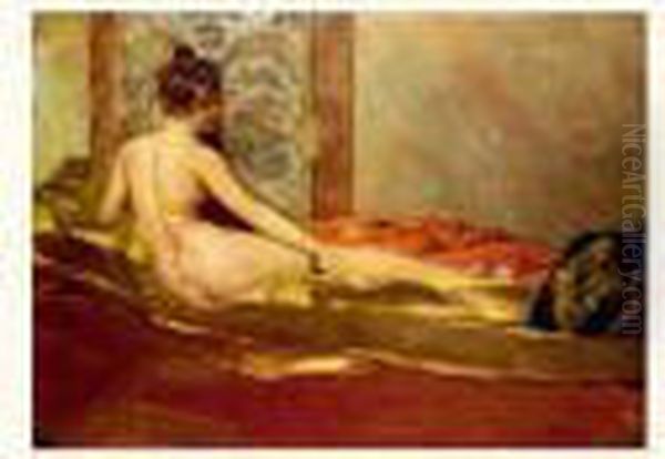 Odalisque Oil Painting by Benjamin Jean Joseph Constant
