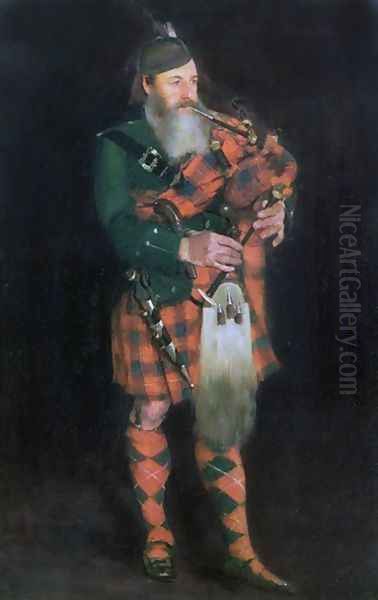 A Piper Oil Painting by William Kennedy
