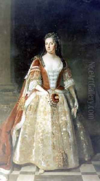 Portrait of Angelina Magdalena 1666-1736 Oil Painting by Sir Godfrey Kneller
