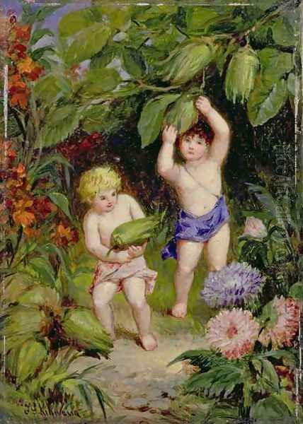 The Four Seasons Autumn Oil Painting by Frederick Gerald Kinnaird