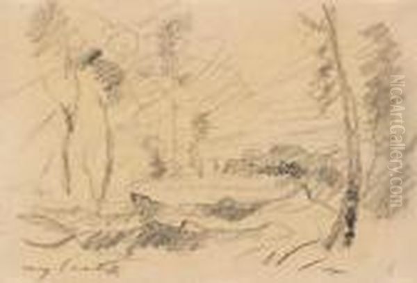 Landschaft Unter Strahlender Sonne Oil Painting by Lovis (Franz Heinrich Louis) Corinth