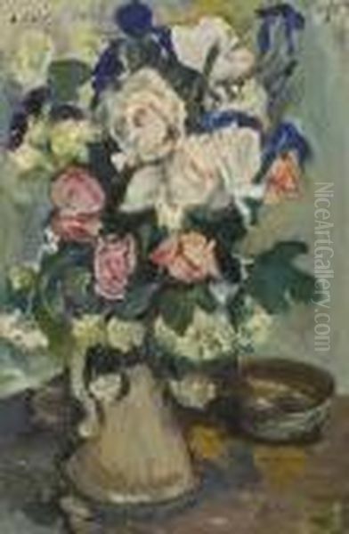 Geburtstagsstraus Lovischens.
 1912 Oil Painting by Lovis (Franz Heinrich Louis) Corinth