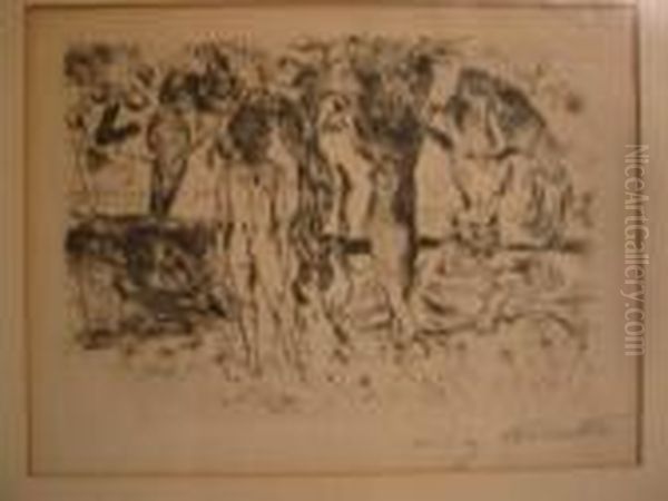 Paradies Oil Painting by Lovis (Franz Heinrich Louis) Corinth