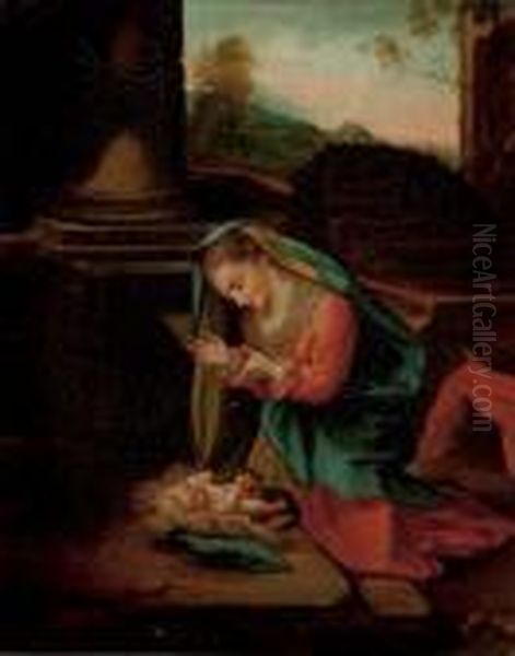 The Madonna And Child Oil Painting by Correggio, (Antonio Allegri)