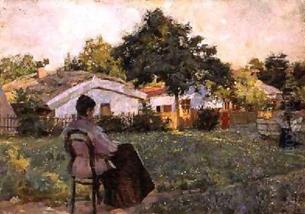 At the Dacha Oil Painting by Kiviak Konstantinov Kostandi