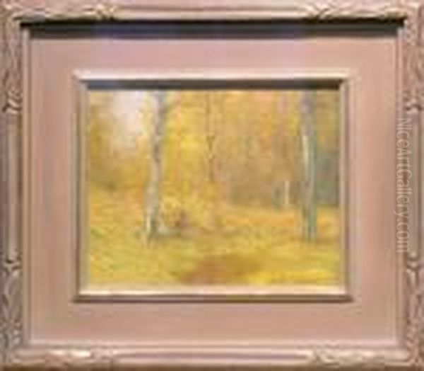 Woods Of Gold Oil Painting by Bruce Crane