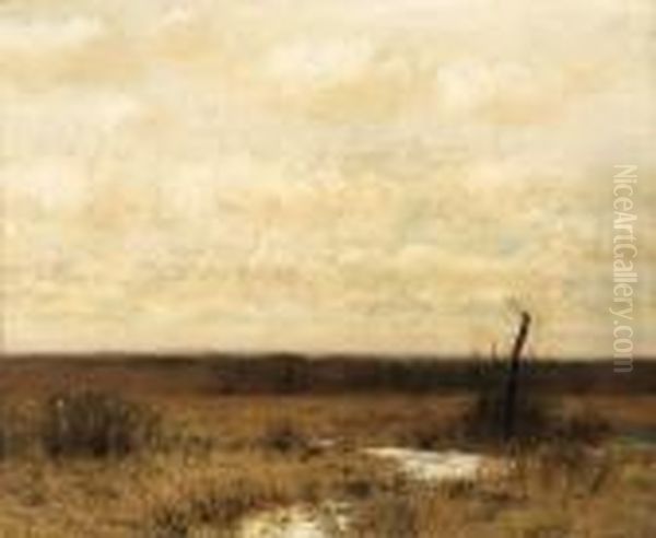 Meadow And Sky Oil Painting by Bruce Crane