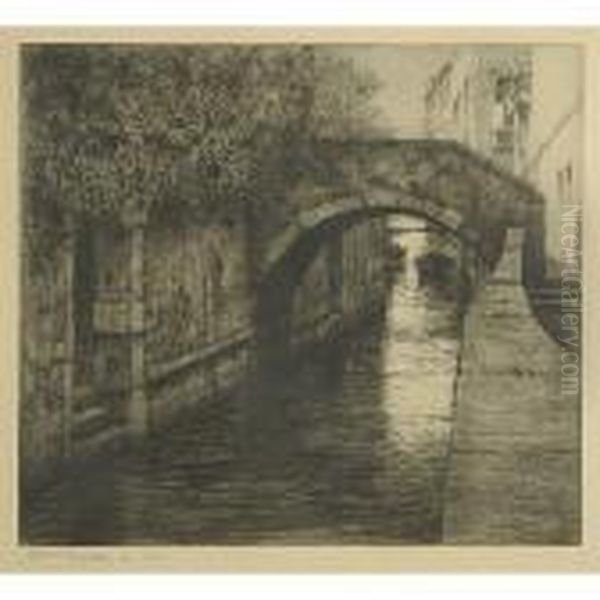 Ponte A Venezia Oil Painting by Bruno Croatto