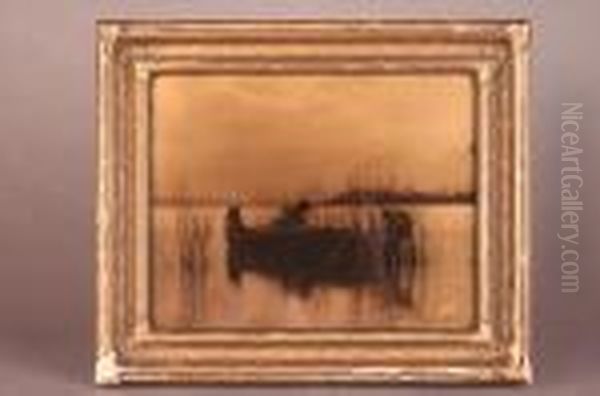 The Rush Gatherer Oil Painting by Edward Sherrif Curtis