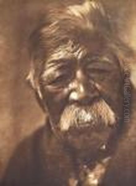 The North American Indian Oil Painting by Edward Sherrif Curtis