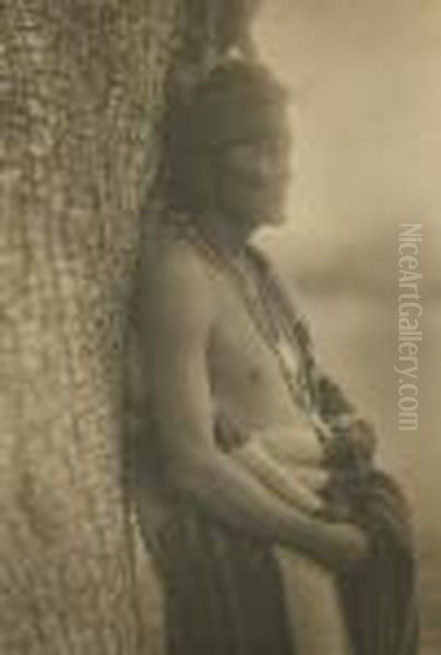 Alchise, Apache Oil Painting by Edward Sherrif Curtis