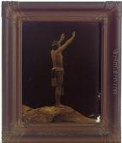 Prayer To The Stars Oil Painting by Edward Sherrif Curtis