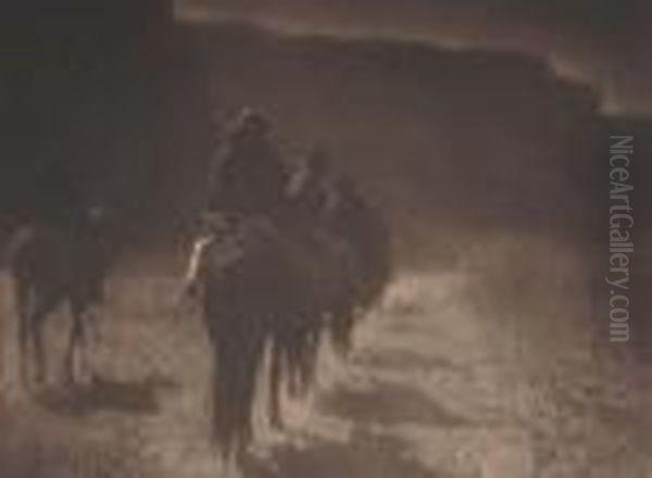 Untitled Oil Painting by Edward Sherrif Curtis