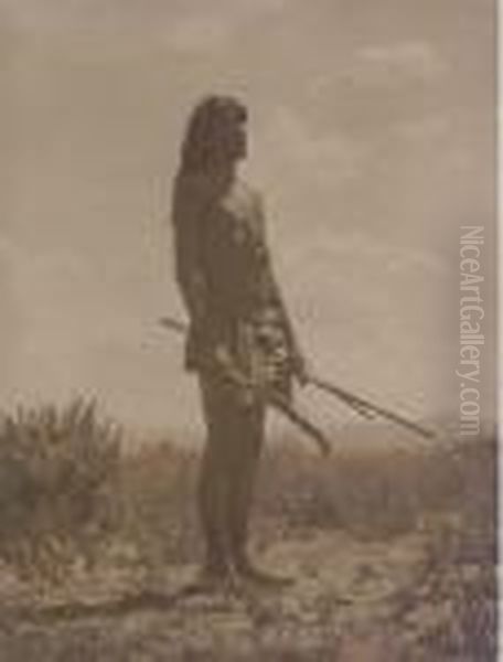 Hopi Snake Priest Oil Painting by Edward Sherrif Curtis