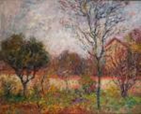Le Verger Pres De La Maison Oil Painting by Georges dEspagnat