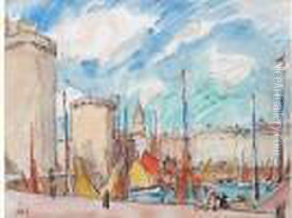 Le Port De La Rochelle Oil Painting by Georges dEspagnat