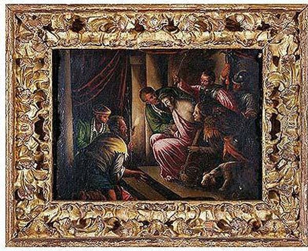 Coronacion De Espinas Oil Painting by Jacopo Bassano (Jacopo da Ponte)