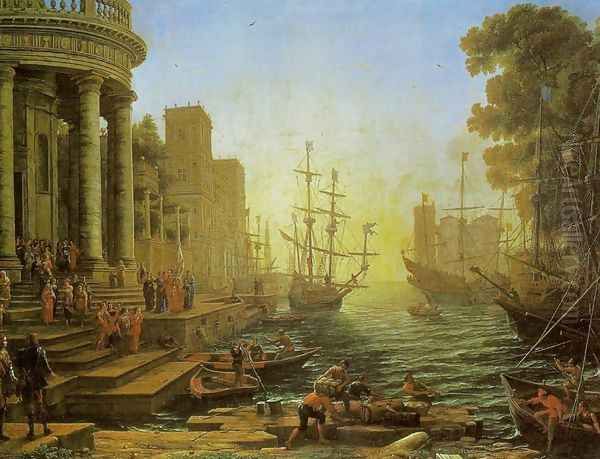 Embarkation of St. Ursula Oil Painting by Claude Lorrain (Gellee)