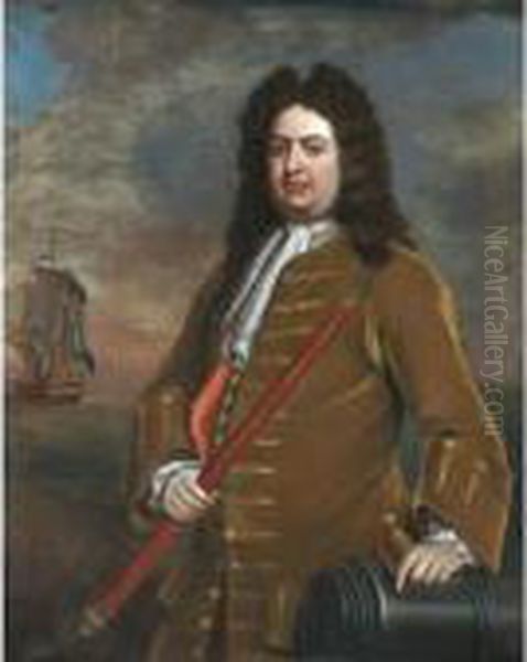 Portrait Of Admiral Sir Thomas Hardy (1666-1743) Oil Painting by Michael Dahl