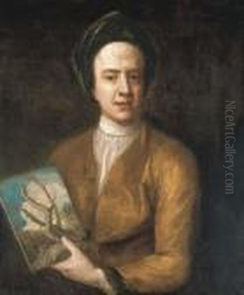Portrait Of Joseph Goupy Oil Painting by Michael Dahl