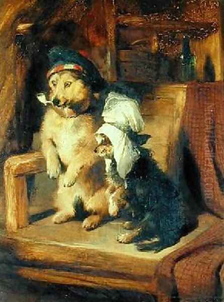 Little Strollers Oil Painting by Sir Edwin Henry Landseer