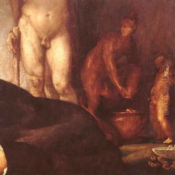 Portrait of Andrea Odoni (detail) Oil Painting by Lorenzo Lotto