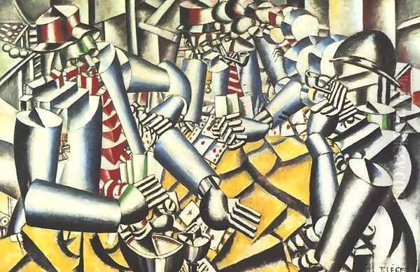 Card Players Oil Painting by Fernand Leger