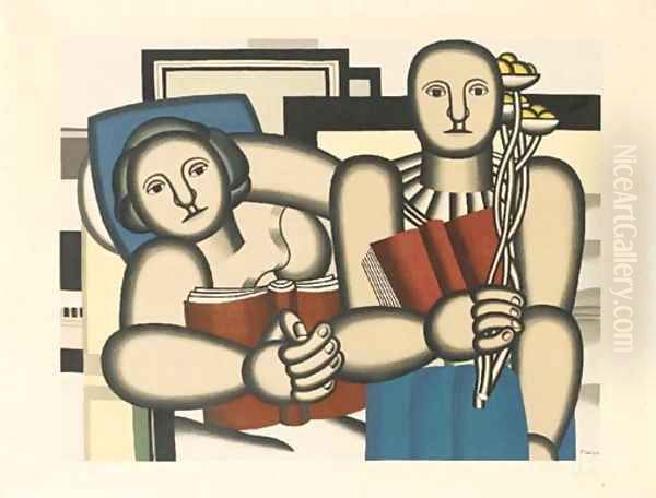 La Lecture (S. E23) Oil Painting by Fernand Leger