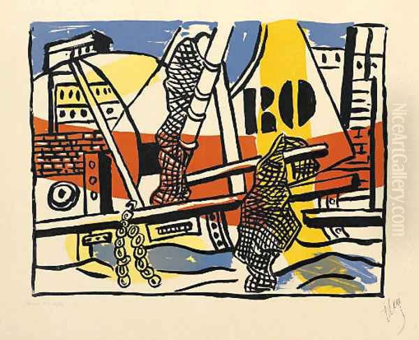 Le Port de Trouville Oil Painting by Fernand Leger