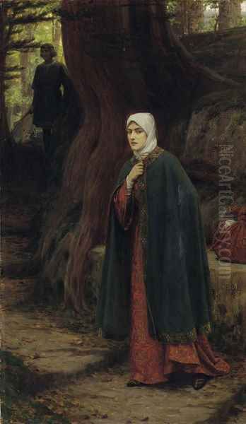 Forest Tryst Oil Painting by Edmund Blair Blair Leighton
