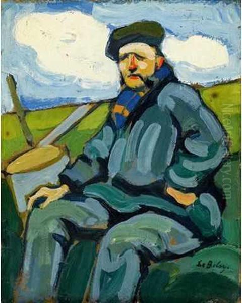Marin A La Pipe. Oil Painting by Pierre De Belay