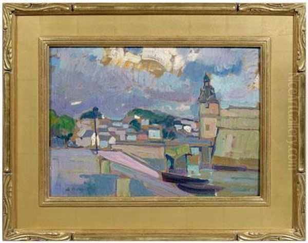 Concarneau...la Villeclose(?) Oil Painting by Pierre De Belay