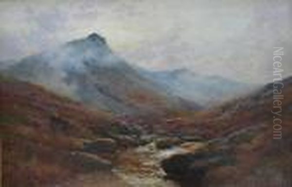 Tavy Cleave, Dartmoor Oil Painting by Alfred Fontville De Breanski