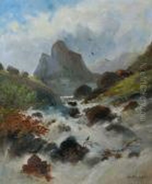 Pejzaz Oil Painting by Alfred Fontville De Breanski