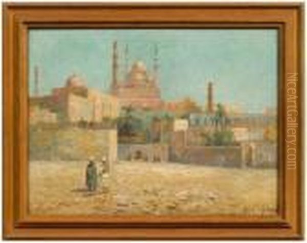 The Citadel Of Cairo Oil Painting by Alfred Fontville De Breanski