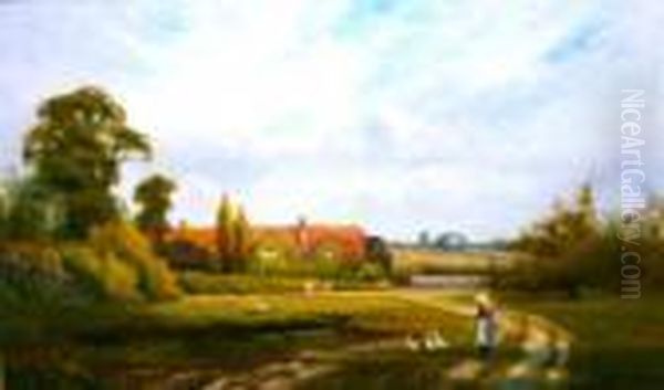 Buanski Rba Oil Painting by Alfred Fontville De Breanski