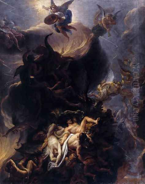 The Fall of the Rebel Angels 1685 by Charles Le Brun