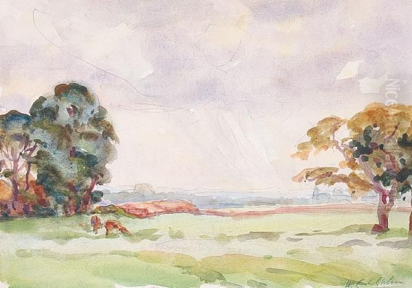Rural Landscapes Oil Painting by Wilfred Gabriel De Glehn