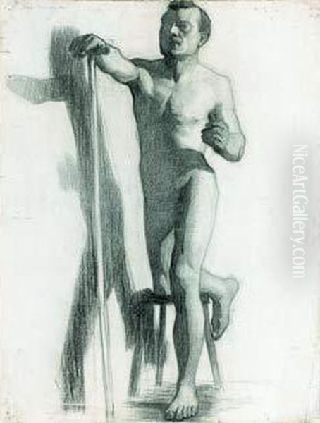 Une Academie Oil Painting by Roger de La Fresnaye