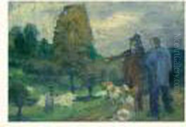 Scene De Chasse Oil Painting by Roger de La Fresnaye