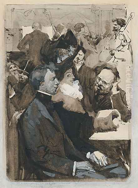 Paris cafe Oil Painting by George Lambert