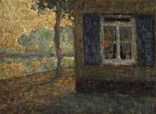 The Canal Path Gravelines Oil Painting by Henri Eugene Augustin Le Sidaner