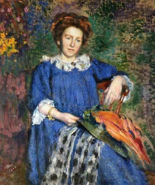Madame Lemmen Oil Painting by Georges Lemmen