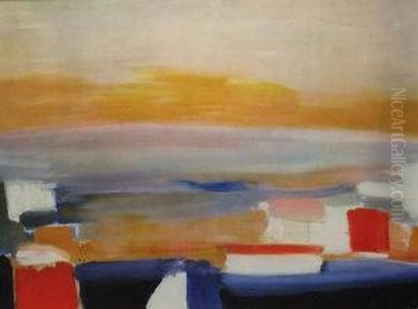 Untitled Abstract Composition Oil Painting by Nicolas De Stael