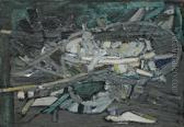 Composition (la Palette) Oil Painting by Nicolas De Stael