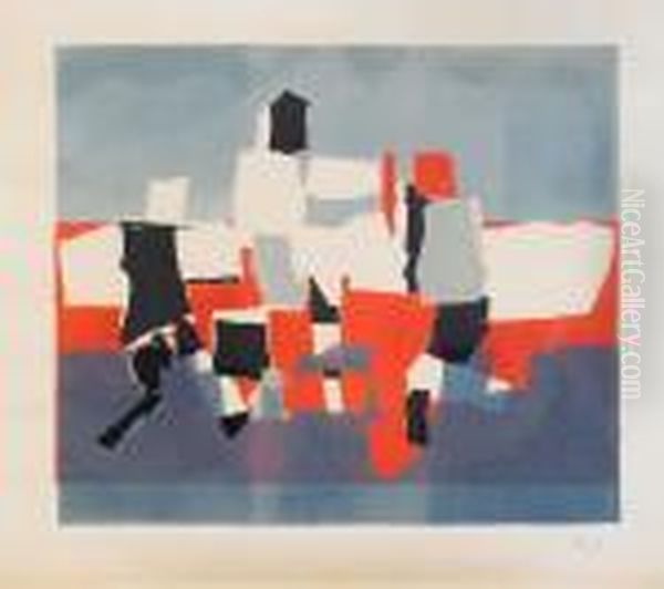 Untitled Oil Painting by Nicolas De Stael