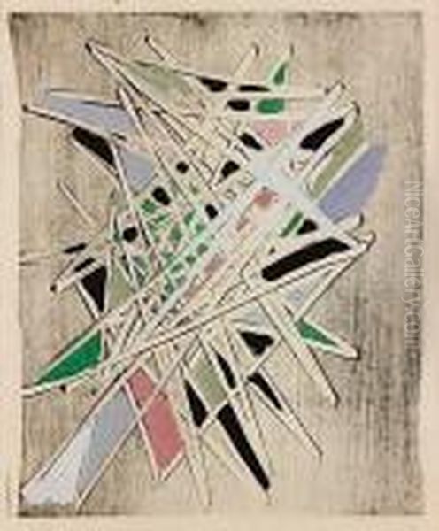Composition , Recherche 
Decorative Pour Le Cabaret Du Thetre Des Champs-elysees, Circa 1945 Oil Painting by Nicolas De Stael