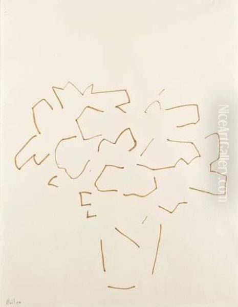  Fleurs  Oil Painting by Nicolas De Stael