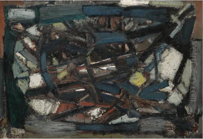 Untitled Oil Painting by Nicolas De Stael