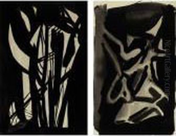 Abstract Drawings - Two Works Oil Painting by Nicolas De Stael
